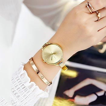 New Stylish Las Watches With Bracelet Strap Og Dial Wrist New Stylish Las Watches With Bracelet Strap Og Dial Wrist Watch Gold